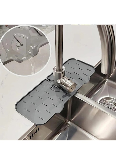Su Tutucu Musluk Matı -mutfak Ve Banyo Için Koruyucu Lavabo, Musluk Ve Batarya Matı Silikon Çok Renk Diğer