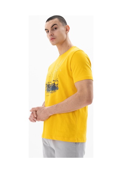 AR-MA Arma Erkek Regular Fit Bisiklet Yaka Tişört Y25344405301 Sarı
