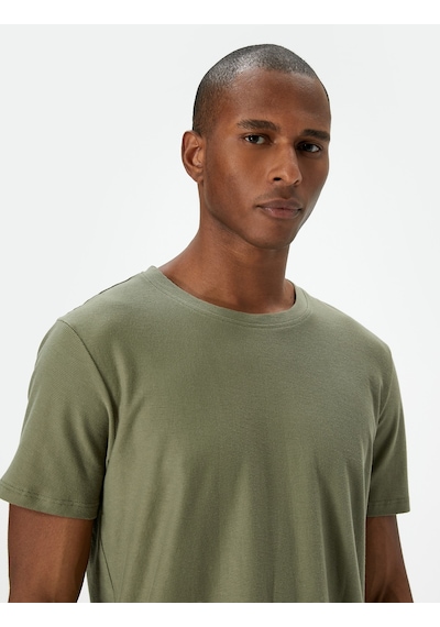 Koton Basic Tişört Slim Fit Bisiklet Yaka Kısa Kollu Haki 4sam10835hk Haki Koton Basic Tişört Slim Fit Bisiklet Yaka Kısa Kollu Haki 4sam10835hk Haki