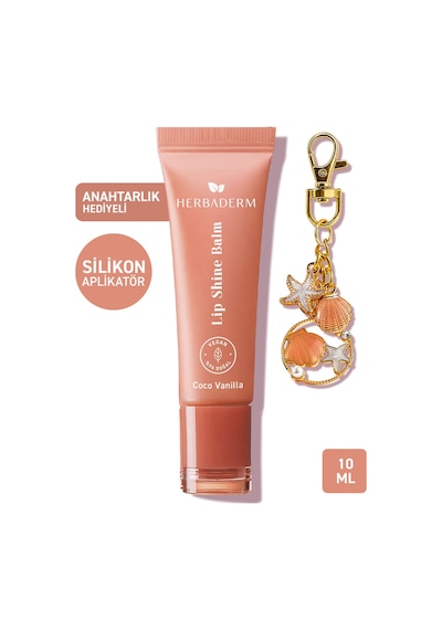 Herbaderm Coco-Vanilya Aromalı Parlatıcı Dolgunlaştırıcı ve Onarıcı Vegan Dudak Balmı 10 ML