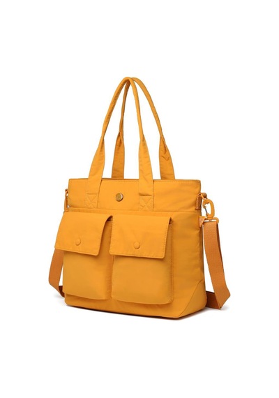 Smart Bags Mikro Poly Kumaş Büyük Boy Kadın Omuz Çantası 3345 Hardal