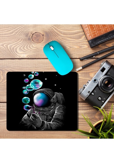 Astronot Hava Kabarcıkları Baskılı Mousepad Mouse Pad