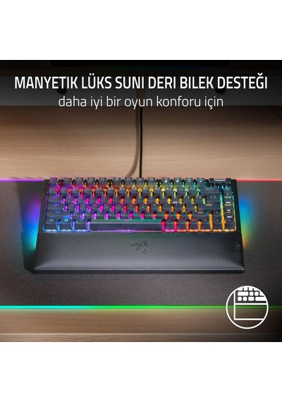 Razer Blackwidow V4 75% - Çalışırken Değiştirilebilir Mekanik Oyu