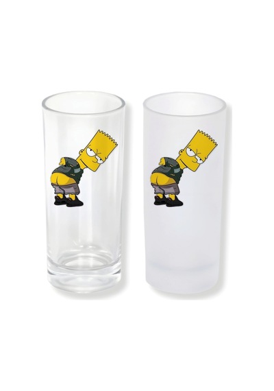 Bart Simpson Buzlu Ya Da Buzsuz Seçenekleriyle Rakı Bardağı