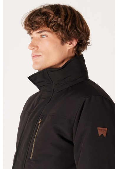 Wrangler Regular Fit Normal Kesim Kapüşonlu Siyah Parka W40BWW001 Siyah