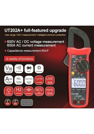 Unı-t Ut202a+ Dijital Pensampermetre Ölçü Aleti