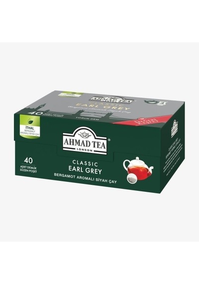 Ahmad Tea 40'lı Klasik Earl Grey Demlik Poşet Çay 80 G
