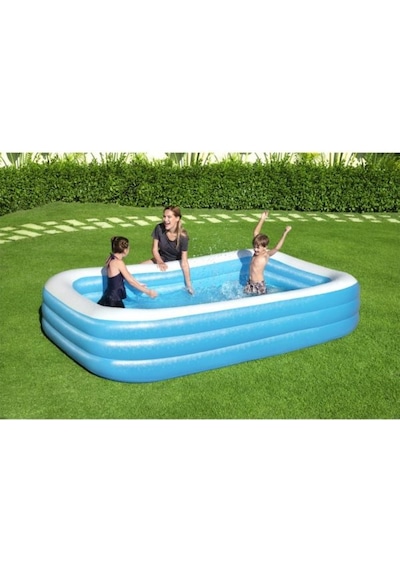 Jumbo Aile Havuzu 305x183x56 Cm Şişme Dikdörtgen Bahçe Havuzu Geniş Ve Dayanıklı Tasarım