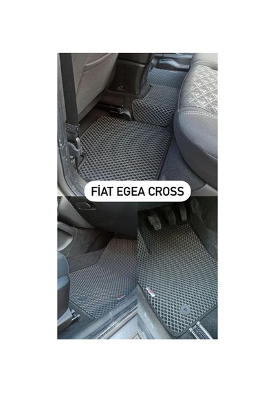 Fiat Egea Cross Uyumlu Akıllı Eva Oto Paspas Seti Siyah