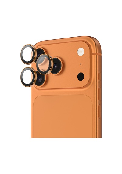 Apple Uyumlu   iPhone 17 Pro Max Benks Dr Safir Kamera Lens Koruyucu Turuncu