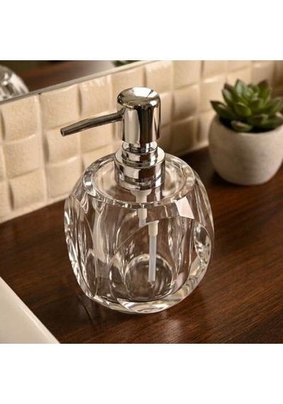 Adet Akrilik Sıvı Sabunluk 210 Ml - 3 Farklı Renkli Kırılmaz Şeffaf Banyo Ve Mutfak Düzenleyici Şık Losyon Ve S Diğer