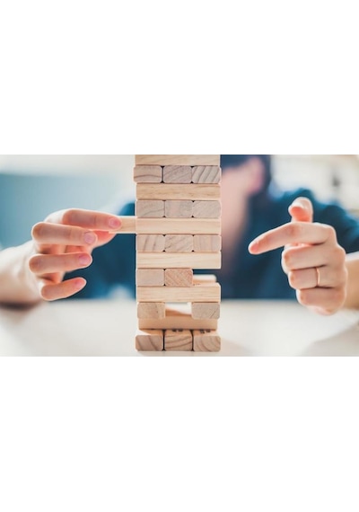 54 Parça. Jenga. Büyük Boy. Denge Oyunu. Doğal. Ahşap. Kule Oyunu