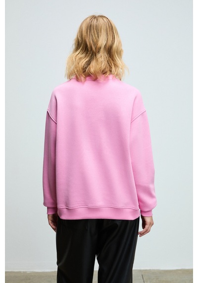 Grimelange Susana Kadın Bisiklet Yaka İçi Polarlı Oversize Fit Basic Açık Pembe Sweatshirt Açık Pembe Grimelange Susana Kadın Bisiklet Yaka İçi Polarlı Oversize Fit Basic Açık Pembe Sweatshirt Açık Pembe