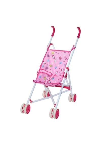 Can İthalat Poşetli Metal Oyuncak Bebek Arabası Pembe