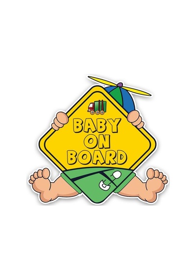Arabada Bebek Var 18Cm Komik Sticker Etiket 18Cm