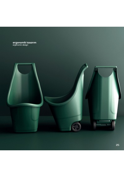 Bahçe Arabası 50 Litre - Yeşil Renk