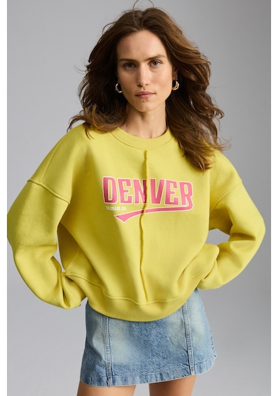 Grımelange Daleska Kadın Organik Pamuklu Yumuşacık Önü Kesikli Baskılı Yuvarlak Yaka Yeşil Sweatshirt Grımelange Daleska Kadın Organik Pamuklu Yumuşacık Önü Kesikli Baskılı Yuvarlak Yaka Yeşil Sweatshirt