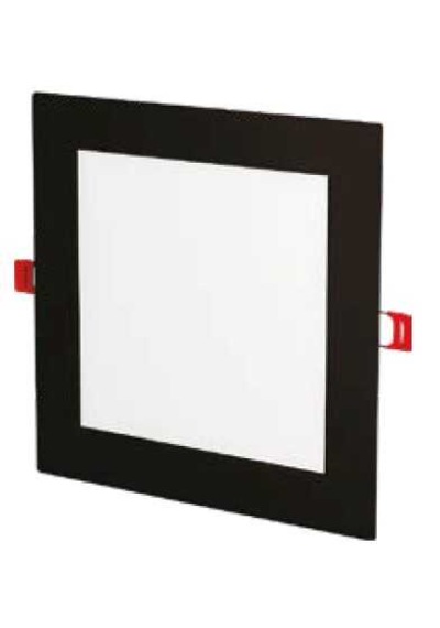 18 Watt Siyah Kasa Sıva Altı Kare Led Panel Beyaz Işık 6500k