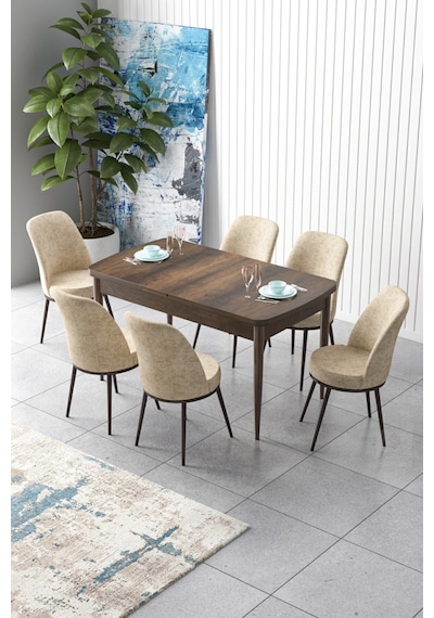 Canisa Concept Zen Serisi 80x132 Mdf Açılabilir Barok Ahşap Desen Masa Takımı Ve 6 Krem Sandalye Barok Masa Sandalyeler Krem Canisa Concept Zen Serisi 80x132 Mdf Açılabilir Barok Ahşap Desen Masa Takımı Ve 6 Krem Sandalye Barok Masa Sandalyeler Krem