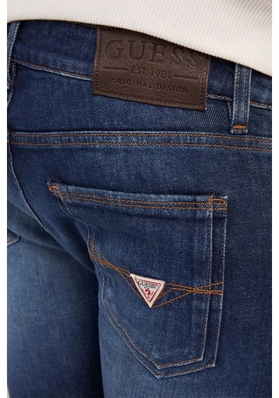 Guess Erkek Denim Skinny Fit Jeans Lacivert