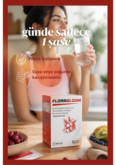 Florabloom Prebiyotik + Probiyotik Takviye Edici Gıda Bağırsak Mikrobiyotasına Destek