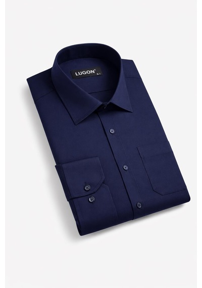 Classics Men Lugon Uzun Kol Klasik Erkek Gömlek 7548 Lacivert