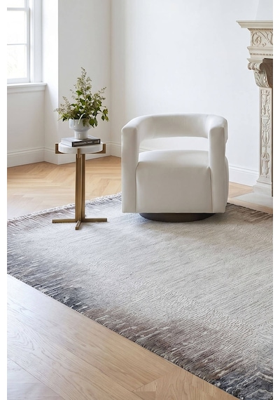 Sembol 2905 Gri Bej Akrilik Modern Çerçeve Desenli Halı