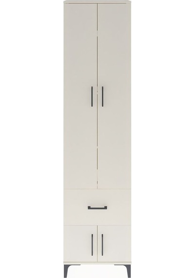 Arges Dolap 4 Raflı Tek Çekmeceli 4 Kapaklı 60x30x243 Aytaşı-... Aytaşı