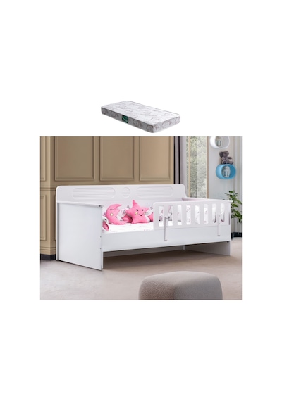 Karyola, Flora Montessori Karyola - Beyaz + 1 Adet Comfort Yatak