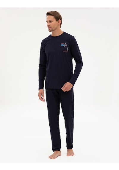 Pierre Cardin Erkek Lacivert Pijama Takım 50322635-200 Lacivert
