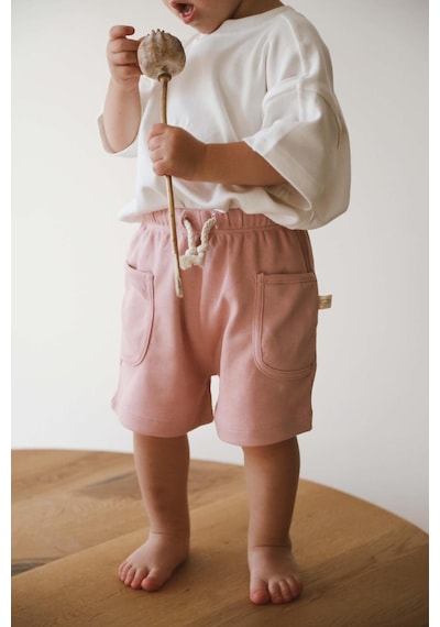 Pembe Basic Cepli Çocuk Şort Pembe