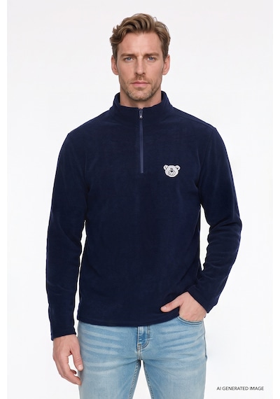 Ac&Co / Altınyıldız Classics Erkek Lacı Anti-pilling Tüylenme Yapmayan Soğuk Geçirmez Standart Fit Bato Yaka Sweatshirt Polar