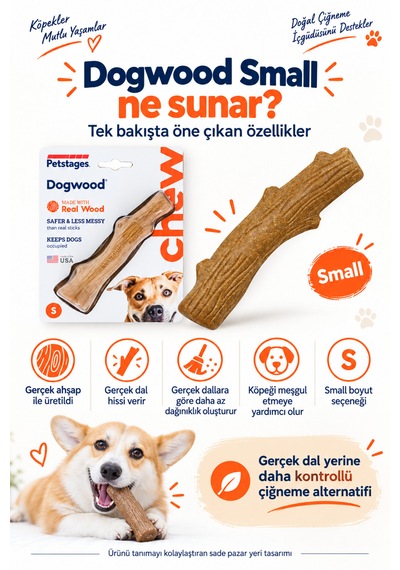 Petstages Dogwood Durable Bitmeyen Kemik Köpek Oyuncağı Small