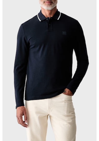 Boss % 100 Pamuk Regular Fit Düğmeli Polo Erkek Polo 50566186 404 Lacivert