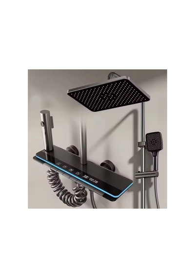 Antresit Dıjıtal Ekran Piyano Fonksiyone Akıllı Duş Sistem Banyo Batarya Robot Ambiyans Büyük Gövde Antrasit