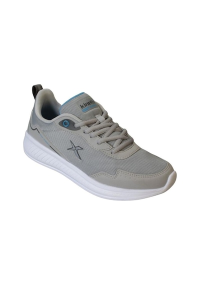 Kinetix Erkek Gri Siyah Fileli Sneaker Spor Yürüyüş Ayakkabısı 001