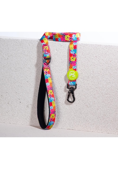 Monsters Leash Kedi Köpek Sevk & Gezdirme Kayışı Köpek Uzatma Tasması-1,5cm Çok Renkli