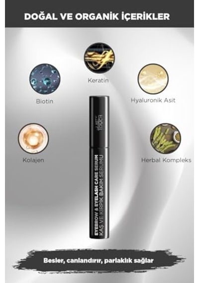 Tr Kaş Ve Kirpik Bakım Serumu, Besleyici Ve Güçlendirici 8 Ml Kolajen, Keratin, Biotin