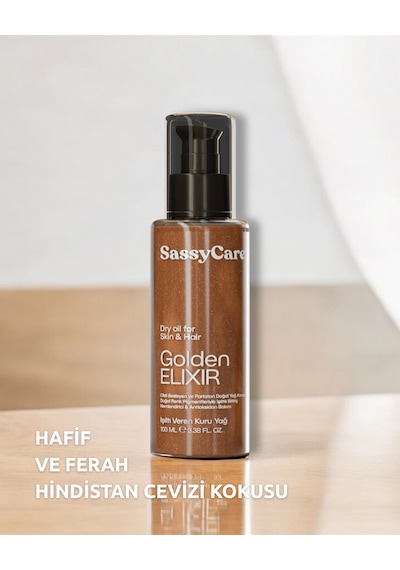 Sassycare Golden Elixir Saç Ve Vücut İçin Işıltılı Kuru Yağ