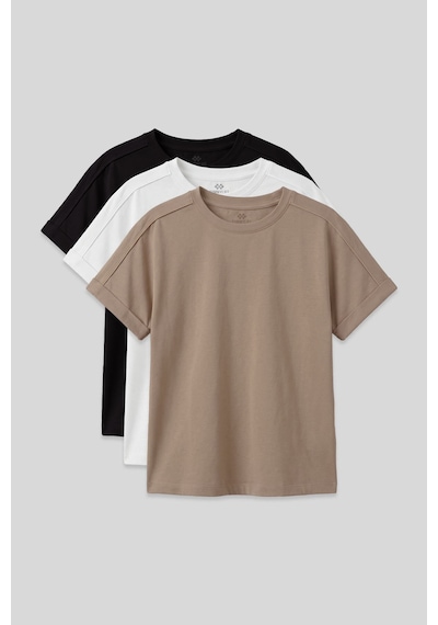Oversize Fit O Yaka Basic 3lü Paket Siyah-beyaz-koyu Bej Kız Çocuk T-shirt - 75182 Siyah-beyaz-koyu Bej Oversize Fit O Yaka Basic 3lü Paket Siyah-beyaz-koyu Bej Kız Çocuk T-shirt - 75182 Siyah-beyaz-koyu Bej