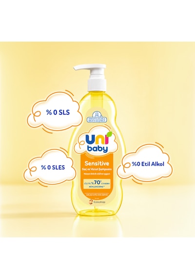 Uni Baby Sensitive Saç Ve Vücut Şampuanı 700 ML 3'lü
