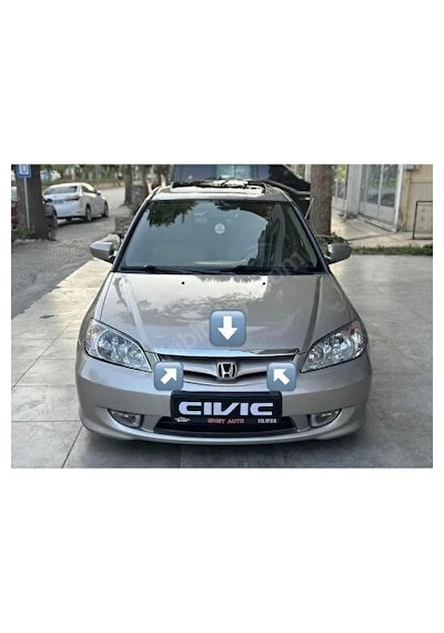 Kaput Panjur Uç Kromu Honda Civic 04-06 Vtec 2 Adet