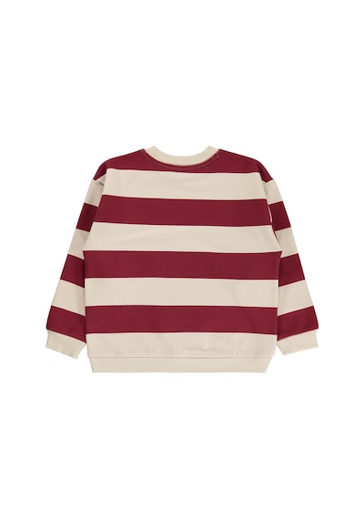 Civil Boys Kalın Çizgili Basic 10-13 Yaş Sweatshirt - Bordo