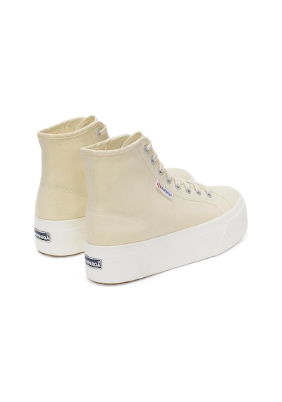 Superga 2708 Hi Top Kadın Açık Bej Bilekli Sneaker Siyah