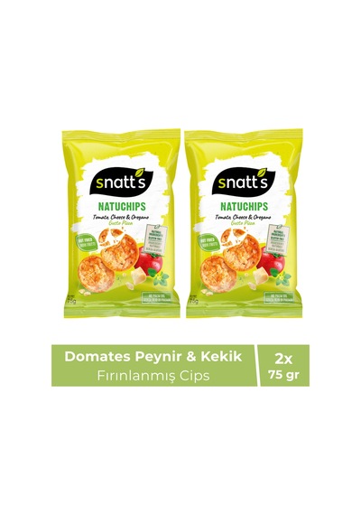 Domates Peynir & Kekik Aromalı Fırınlanmış Cips 75 Gr X2 Adet
