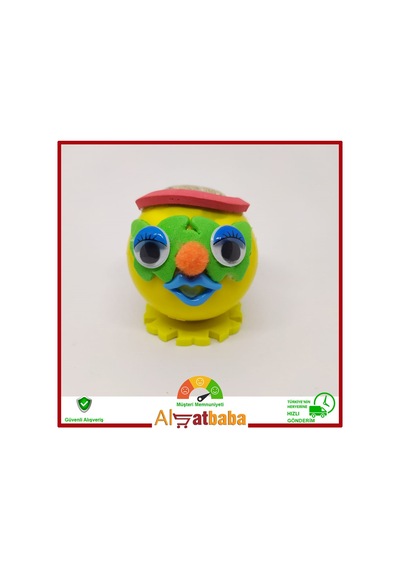 Emojili Çim Adam Hareketli Gözlü Kırmızı