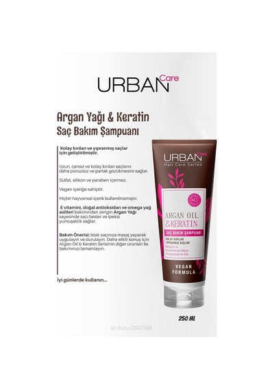 11 Al 10 Öde Urban Care Keratin Şampuan Argan Oil 250 Ml Ve Pamuk