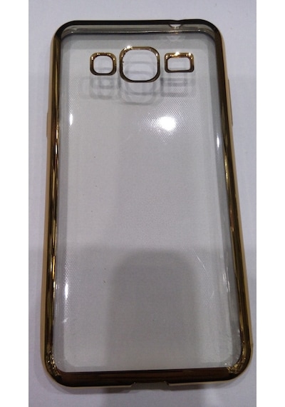 Samsung Uyumlu J3 2016 Android Cep Tel Yarı Şeffaf Gold Ren Silikon Arka