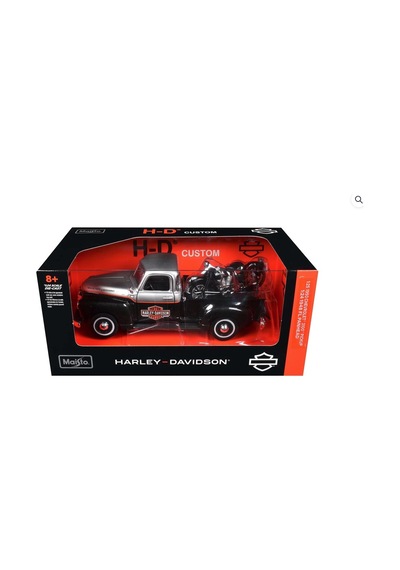 Diecast Pickup Ve Motosiklet Seti 1950 Chevrolet 3100 + 1948 Fl Panhead 20 Cm