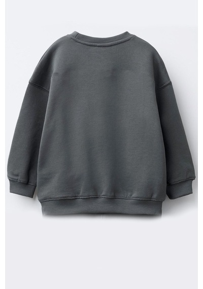 Monila Kız Çocuk 3 İplik Kumaş Pamuklu Ayıcık Baskılı Sweatshirt Antrasit Monila Kız Çocuk 3 İplik Kumaş Pamuklu Ayıcık Baskılı Sweatshirt Antrasit